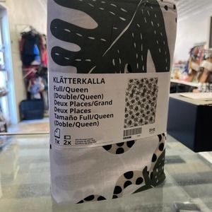 IKEA klatterkalla full/queen duvet cover and pillow shams